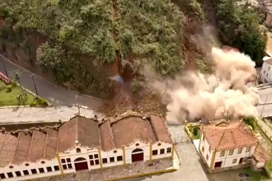 Deslizamento de terra destrói casarão do século XIX em Ouro Preto – MG